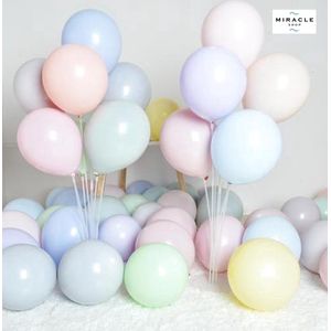 Premium Kwaliteit Latex Ballonnen, Macarons Pastel, 50 stuks, 12 inch (30cm), Verjaardag, Happy Birthday, Feest, Party, Wedding, Decoratie, Versiering