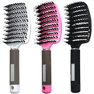 Haarborstelset met 3 geventileerde ontwar- en stylingborstels voor elk haartype