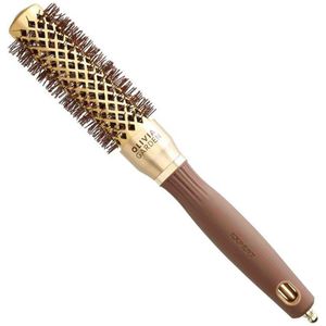 Olivia Garden Expert Blowout Borstel Wavy Bristles Gold&Brown Brush Curl Ø25mm