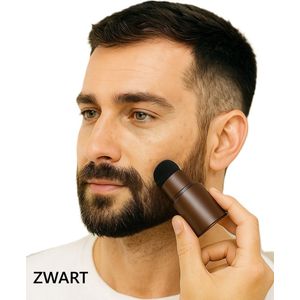 Instant Hairline & Beard Fixer – Zwarte Waterproof Hair & Beard Concealer Pen – Poederstick voor Kale Plekken, Dun Haar, Patchy Baarden & Grijze Uitgroei – Langhoudend, Natuurlijk & Unisex
