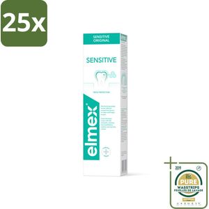 25 x Elmex Tandpasta Sensitive Original 75 ml - Grootverpakking - Gevoelige Tanden - Tandpasta - Aminfluoride - Tandgevoeligheid - Cariës