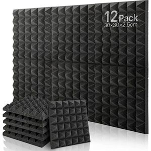 Geluiddempende bekleding - Isolatieplaten - Sound-absorbing upholstery - Akoestische schuimtegels, geluiddichte studioschuimen - soundproof studio foams -Sound dampening 12
