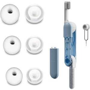 Allecto Plus - Oordopjes Set voor Airpods Pro/Pro 2 - Bluetooth Hoofdtelefoon - Reinigingsset met 5-in-1 Accessoires - Wit