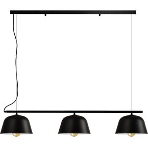 QUVIO Moderne hanglamp - 3 lichtpunten aan stalen frame - 25 x 125 x 18,5 cm (lxbxh)