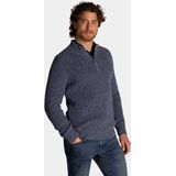 NZA - Katoenen Half Zip - Blauw - Regular Fit - Lange Mouwen
