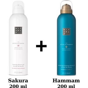 Rituals - Duo Set - Sakura Shower Gel 200 ml + Hammam Shower Gel 200 ml - Douchegels - Doucheschuim
