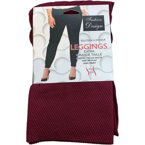 Dames Thermo Legging -Thermo Broek - Fleece - Verstevigende Hoge Taille - Grote Maat - Donkerrood