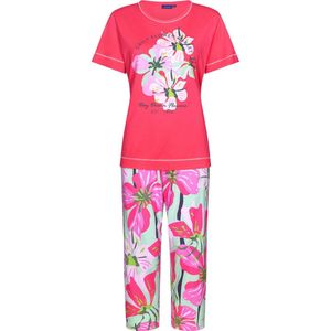 Roze pyjama bloemen Pastunette - Roze - Maat - 52