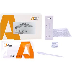 Cotinine Urine Zelftest – 1 stuk – Detectie van nicotinegebruik – Resultaat in 5 minuten – Cut-off 200 ng/mL – Inclusief pipet & handleiding