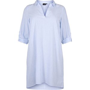 ZIZZI VFLEX, 3/4, ABK DRESS Dames Jurk - Light Blue - Maat XXL (58-60)