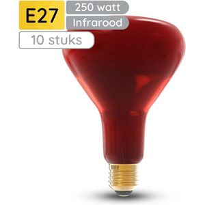 Technik E27 Infraroodlamp Dimbaar 250W - Volledig Infrarood Lamp R125 - 10 stuks