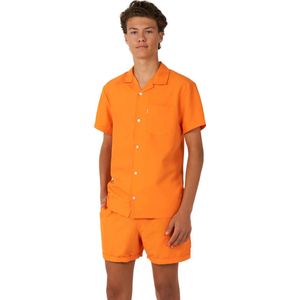 OppoSuits Kids The Orange - Jongens Zomer Set - Bevat Shirt En Shorts - Koningsdag - Oranje - Maat: EU 92/98 - 2 Jaar
