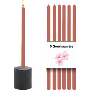 Scentchips Bloesem Dunne Geurkaarsen - Geurkaars - Geurkaarsen Geschenkset - Geur Kaars - Geurstokjes - 12 Branduren - 6 Stuks