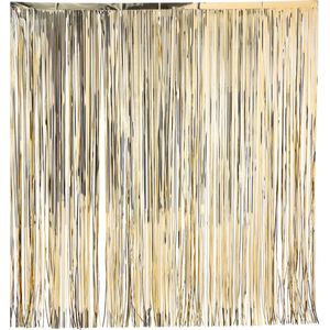 Feeric Christmas engelenhaar/lametta slierten - 10x -goud - 50 cm -folie -kerstboomversiering