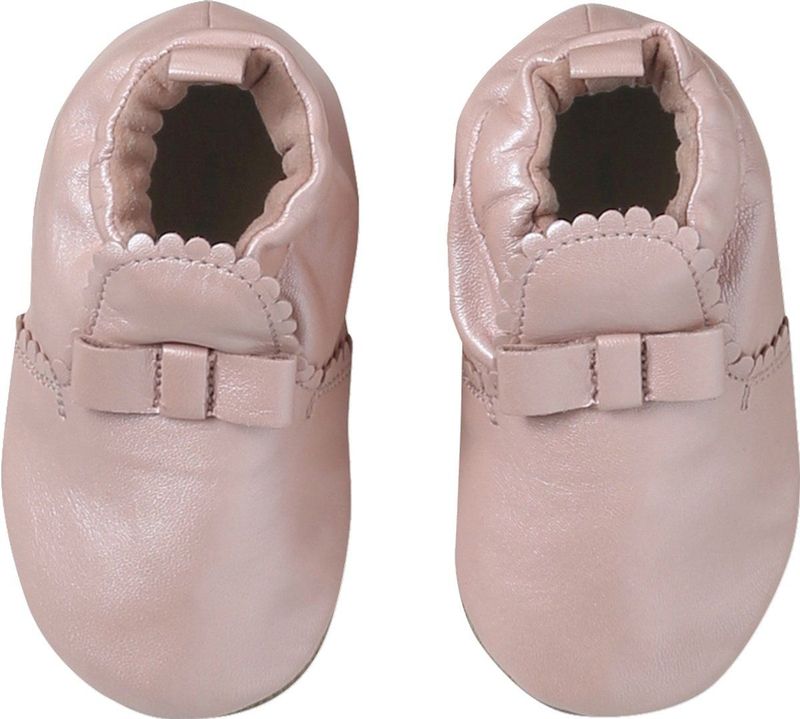 Vertbaudet - Babyschoentjes - Zacht Leer - Elastische Slofjes - Fantasie Knoop