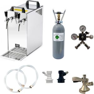 Complete set - Biertap - Kontakt 40 2-kraans droogkoeler, 50 liter/u - Biertap, Beertender, Thuistap, Bierkoeler .