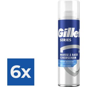 Gillette Series Verzorgende Scheerschuim Mannen - 250 ml - Voordeelverpakking 6 stuks