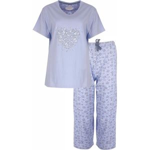 Tenderness Dames Pyjama - Katoen - Licht Blauw- Maat 3XL