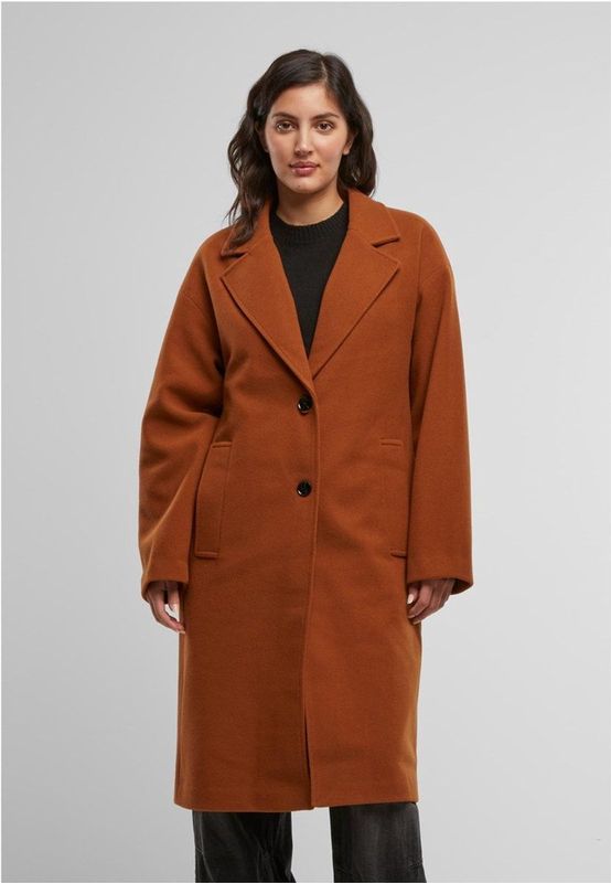 Urban Classics Damen Mantel Ladies Oversized Long Coat TB6073 Foxbrown-XS