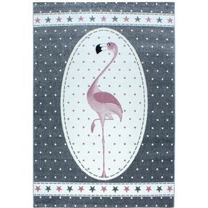 Pochon - Tapijt Kids - Roze - 290x200x1,1 - Vloerkleed - Flamingo - Hoogpolige Vloerkleed - Vloerkleed voor Kinderkamer - Speelkleed - Rechthoekige Tapijt - Rechthoekige Vloerkleed