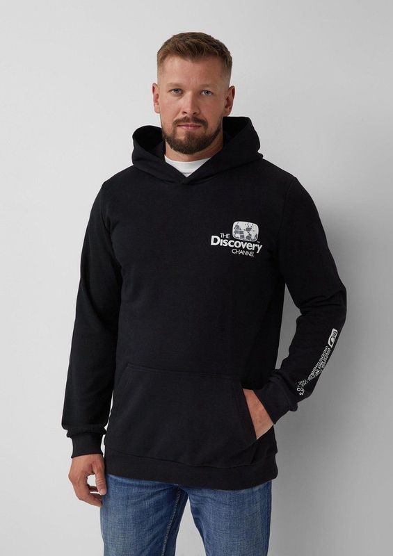 Hoodie - Katoenmix - Relaxed-fit - Met Lange Mouwen - Met Kangoeroezak