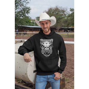 Rick & Rich Sheriff Department - Hoodie 3XL - Texas Skull Pistol Hoodie - Hoodie heren met print -Skull Hoodie - Hoodie heren ronde hals - Cowboy Hoodie