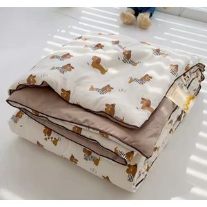 Teckel - deken - sprei - zomersprei - quilt - plaid - teckelprint - hond - 150x200cm