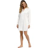 Pastunette - Dames Nachthemd - Creme - Satijn - Lange Mouw