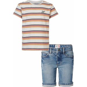 Noppies - Kledingset - 2delig - Short Ghent - Shirt Rowley Oatmeal Melange - Maat 98