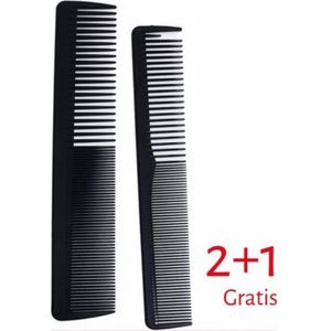 Kapperskam Carbon - Lange kam - Kam - Knipkam 2 + 1 gratis (3 Stuks)