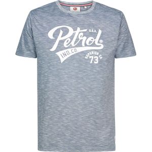 Petrol Industries - Heren Vintage Logo T-Shirt - Blauw - Maat XXL