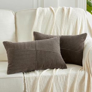 Elegante kussenslopen - set van 2 - corduroy - 30 x 50 cm