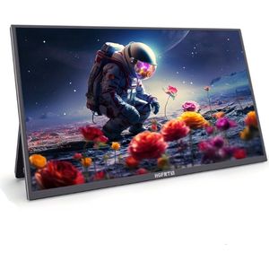 Draagbare Monitor – Portable Scherm – Tweede Scherm – Ultradun Display – Full HD Monitor – 18,5 Inch – IPS Mat Scherm – USB-C Aansluiting – Ingebouwde Speakers