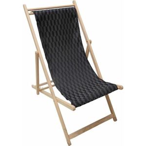 Jardin Prive - Chilian Dulon Geometric - Tuinstoel - Zwart - Verwijderbaar Canvas