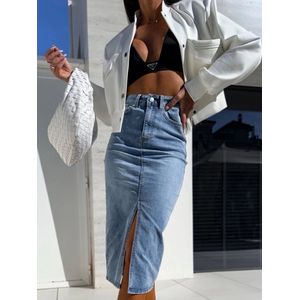 Estee Brown Spring Summer 2024 Dark Denim Long Skirt -Denim- Dames rok - Maat S