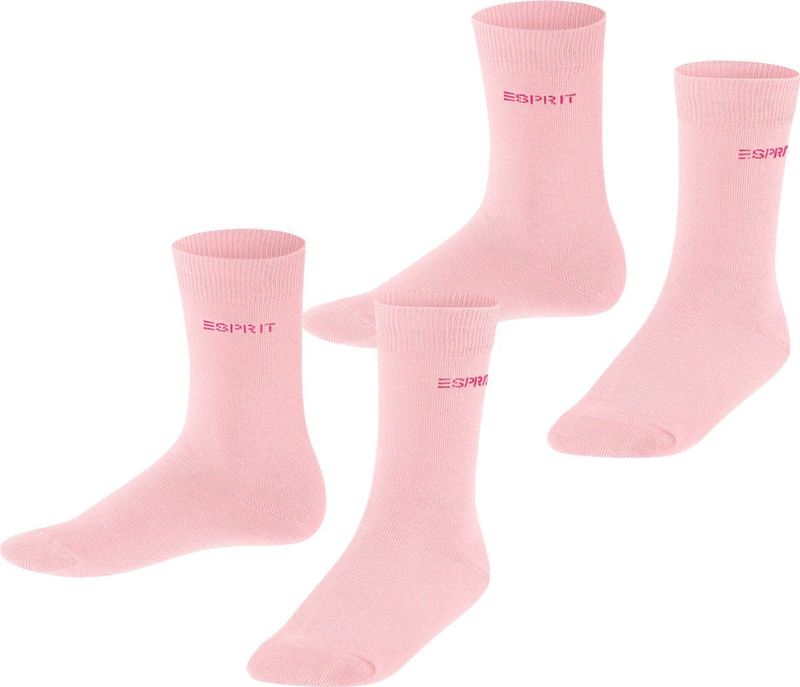 ESPRIT - Foot Logo - Sokken - Roze - Multipack van 2 paar