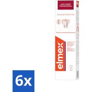 Elmex - Tandpasta - Anti Cariës Professional - Advanced Protection - 75 ml - Voordeelverpakking - 6 stuks