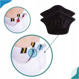 4 paar zwarte schoenverstevigers 1 cm dik - anti-blaar