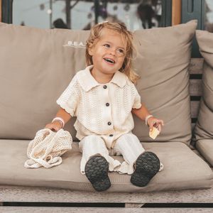 Seashell knit flared legging birch 110-116