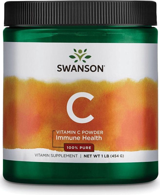 Swanson Health 100% Pure Vitamine C Powder - Vitaminen en Mineralen / Vitamine C - 454 Gram - 1 Pot