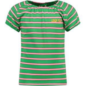 Meisjes t-shirt gestreept - Groen stripe