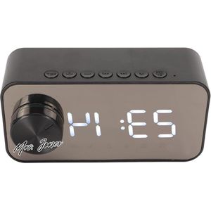 Mrs. Jones Wekkerradio Bluetooth Luidspreker Dubbel Alarm Digitale Klok Nachtkastje FM-radio Ingebouwde Luidspreker Temperatuurweergave Spraakuitzending Ondersteuning AUX .