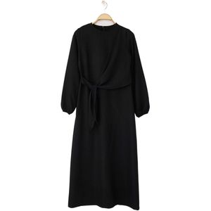 Trendyol Zwarte Linnenlook Geweven Jurk Tctss25Eb00129