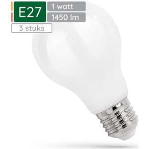 Spectrum LED Lamp E27 11W 230V - 1450 Lumen - 2700K Warm wit - Gezellig licht - Energiezuinig - 3 stuks