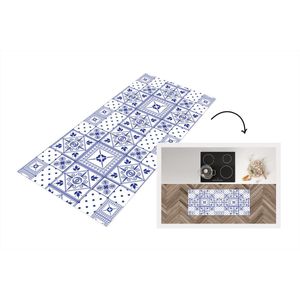 Keukenloper - Delfts Blauw - 120x50 cm - Vinyl - Antislip