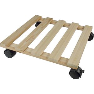 Plantentrolley - Vierkant - 35 cm - Hout - Multiroller Voor Planten