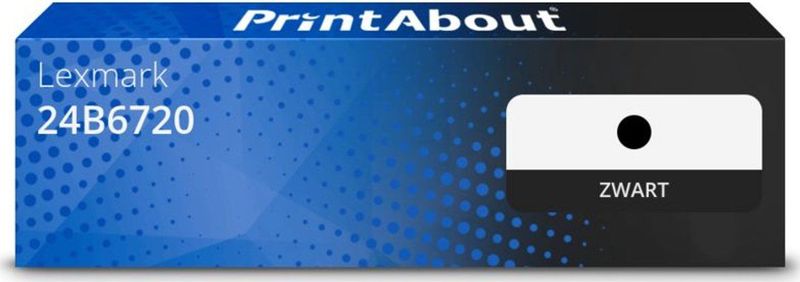 PrintAbout - 24B6720 - Toner - Zwart - Geschikt voor Lexmark