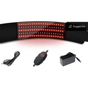 Rode & Infrarood LED Lichttherapie Riem – 660nm & 850nm – Verlicht Rugpijn, Verbrandt Vet & Ondersteunt Spierherstel – Draagbare Warmte Wrap voor Taille en Lichaam