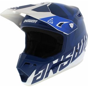 Answer AR1 V2 crosshelm Bold mat blauw wit - M 57-58 CM