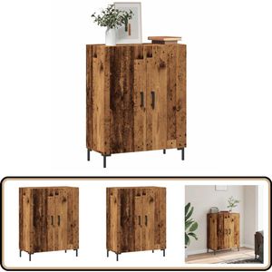 vidaXL Dressoir - 69,5x34x90 cm - Oud Houtkleurig Dressoir - Houten Dressoir - Landelijk Dressoir - Vintage Dressoir - Industriële Meubels